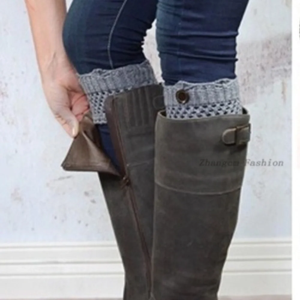 New set of dark gray boot cuffs. Super cute